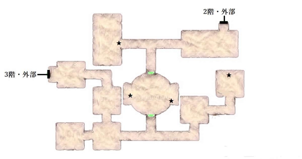 勇者の試練・奈落の冥城のマップ（3F）